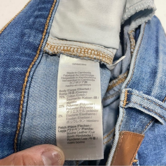 Madewell Blue Curvy Roadtripper Skinny Jeans Cropped Medium Wash 31P # MD687 - Picture 6 of 9